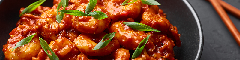 Kip-, Ossenhaas-, En Chinese Garnalen-Gerechten (Met Rijst)